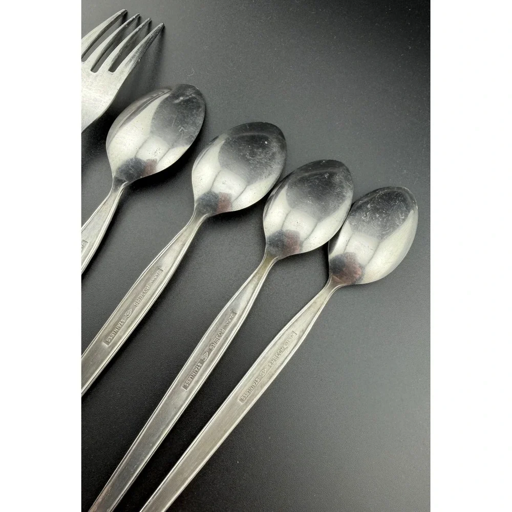 Rogers Ensenada Flatware 5pc Stainless 1 Fork‎ 4 Teaspoons Replacements READ